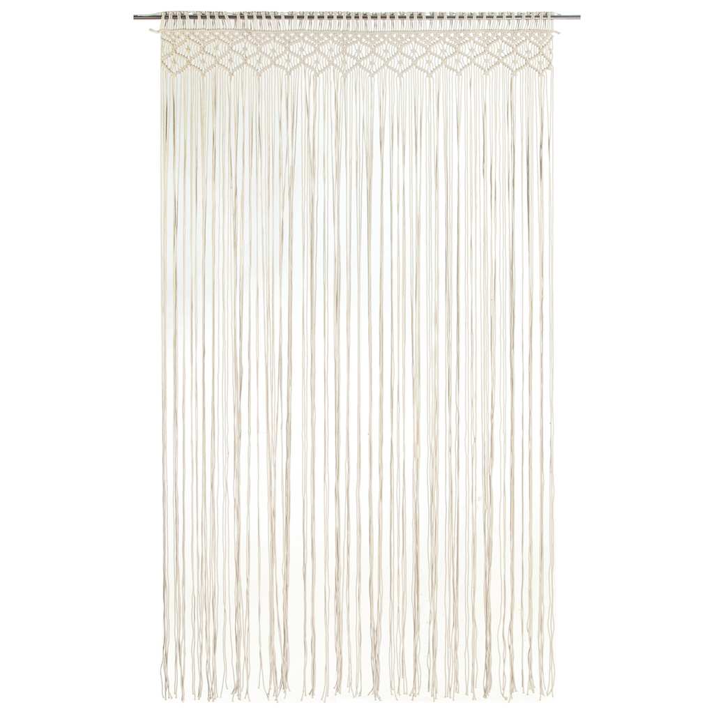 vidaXL Macrame Curtain 140x240 cm Cotton 2