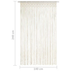 vidaXL Macrame Curtain 140x240 cm Cotton 5
