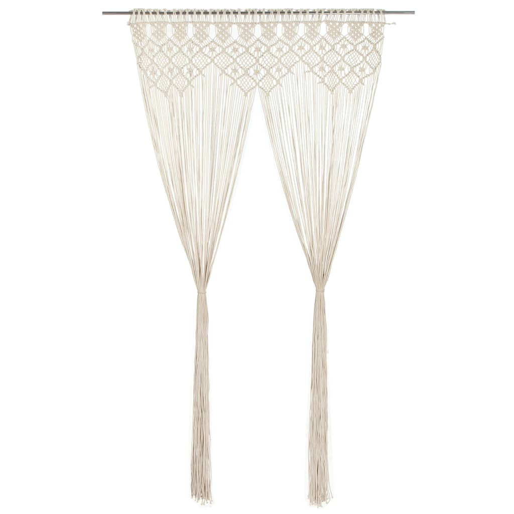 Macrame Curtain 140x240 cm Cotton Cream