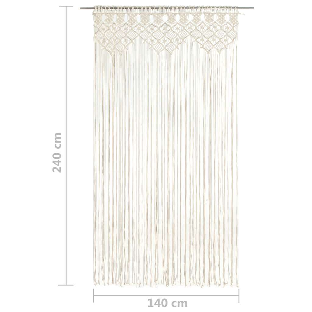 Macrame Curtain 140x240 cm Cotton Cream