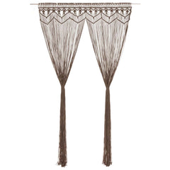 Macrame Curtain 140x240 cm Cotton Taupe