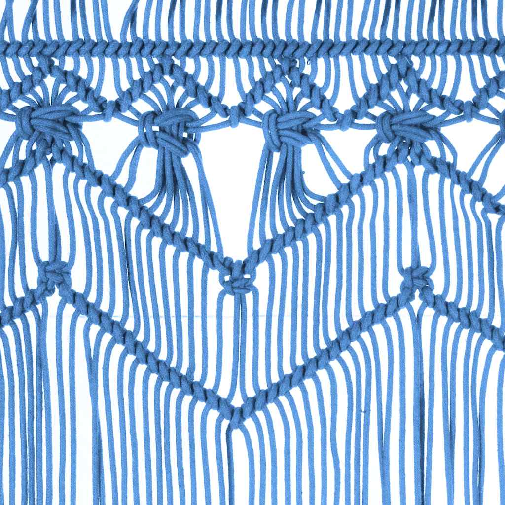vidaXL Macrame Curtain Blue 140x240 cm Cotton 4