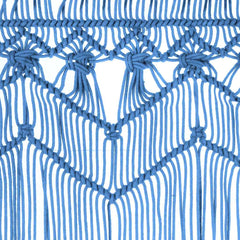 vidaXL Macrame Curtain Blue 140x240 cm Cotton 4