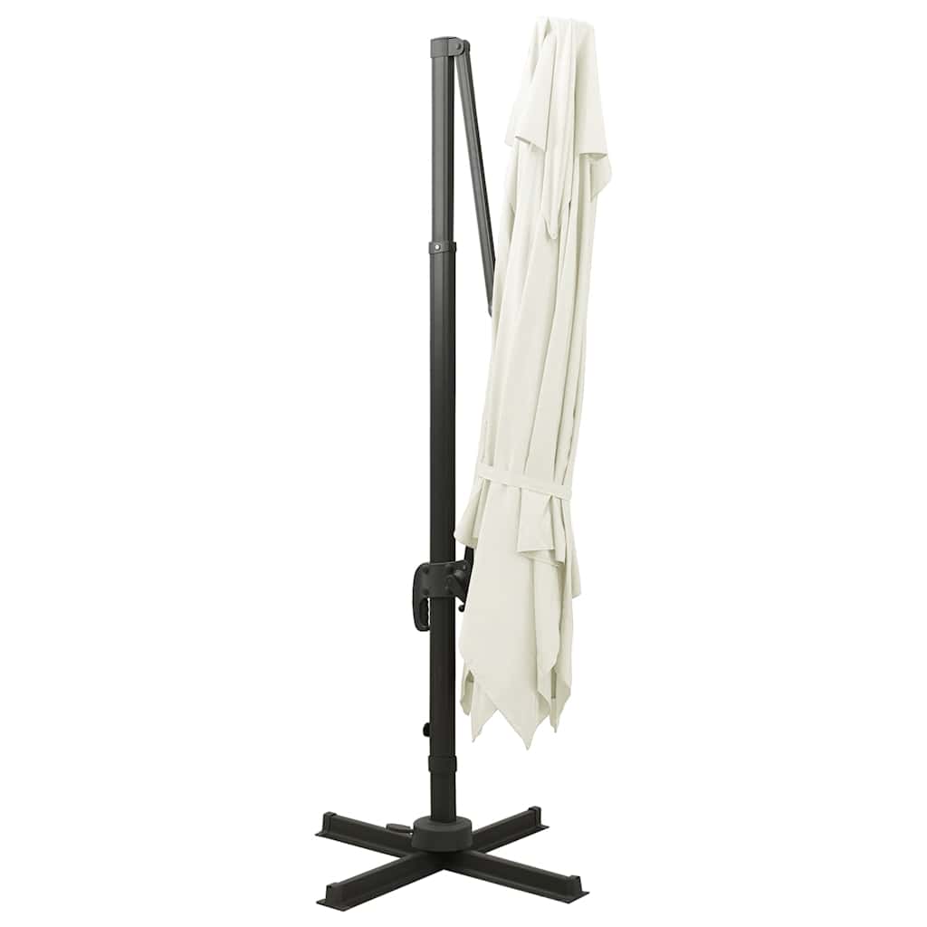 vidaXL Cantilever Garden Parasol with Double Top 300x300 cm Sand 5