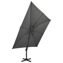 vidaXL Cantilever Garden Parasol with Double Top 300x300 cm Anthracite 3