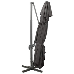 vidaXL Cantilever Garden Parasol with Double Top Anthracite 400x300 cm 4