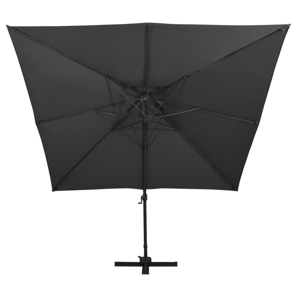 vidaXL Cantilever Garden Parasol | Black | Fabric with PA coating 3