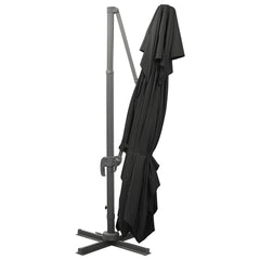 vidaXL Cantilever Garden Parasol with Double Top Black 400x300 cm 4