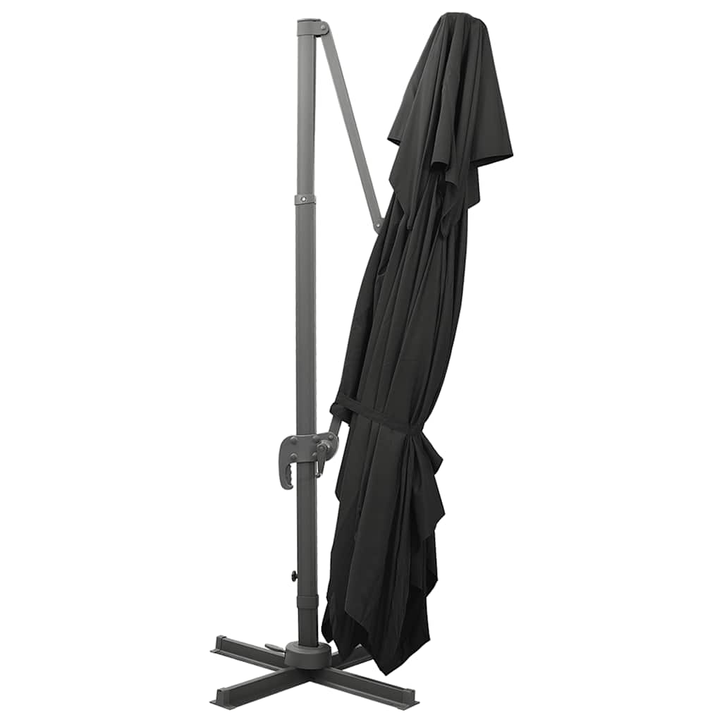 vidaXL Cantilever Garden Parasol with Double Top Black 400x300 cm 4