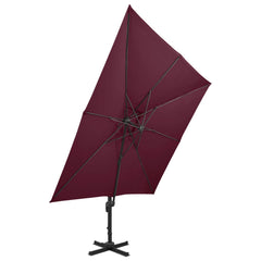 vidaXL Cantilever Garden Parasol | Bordeaux red 2