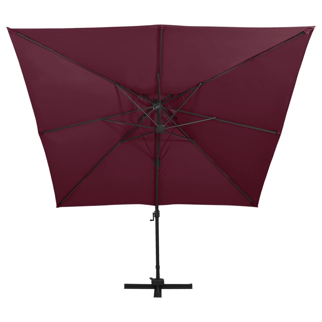 vidaXL Cantilever Garden Parasol | Bordeaux red 3