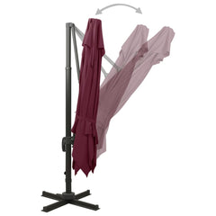 vidaXL Cantilever Garden Parasol | Bordeaux red 4