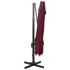 vidaXL Cantilever Garden Parasol | Bordeaux red 5