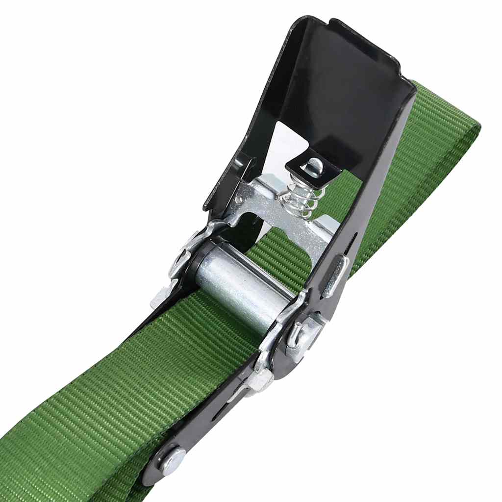 vidaXL Ratchet Tie Down Straps 10 pcs 800 daN 6 m Green 6
