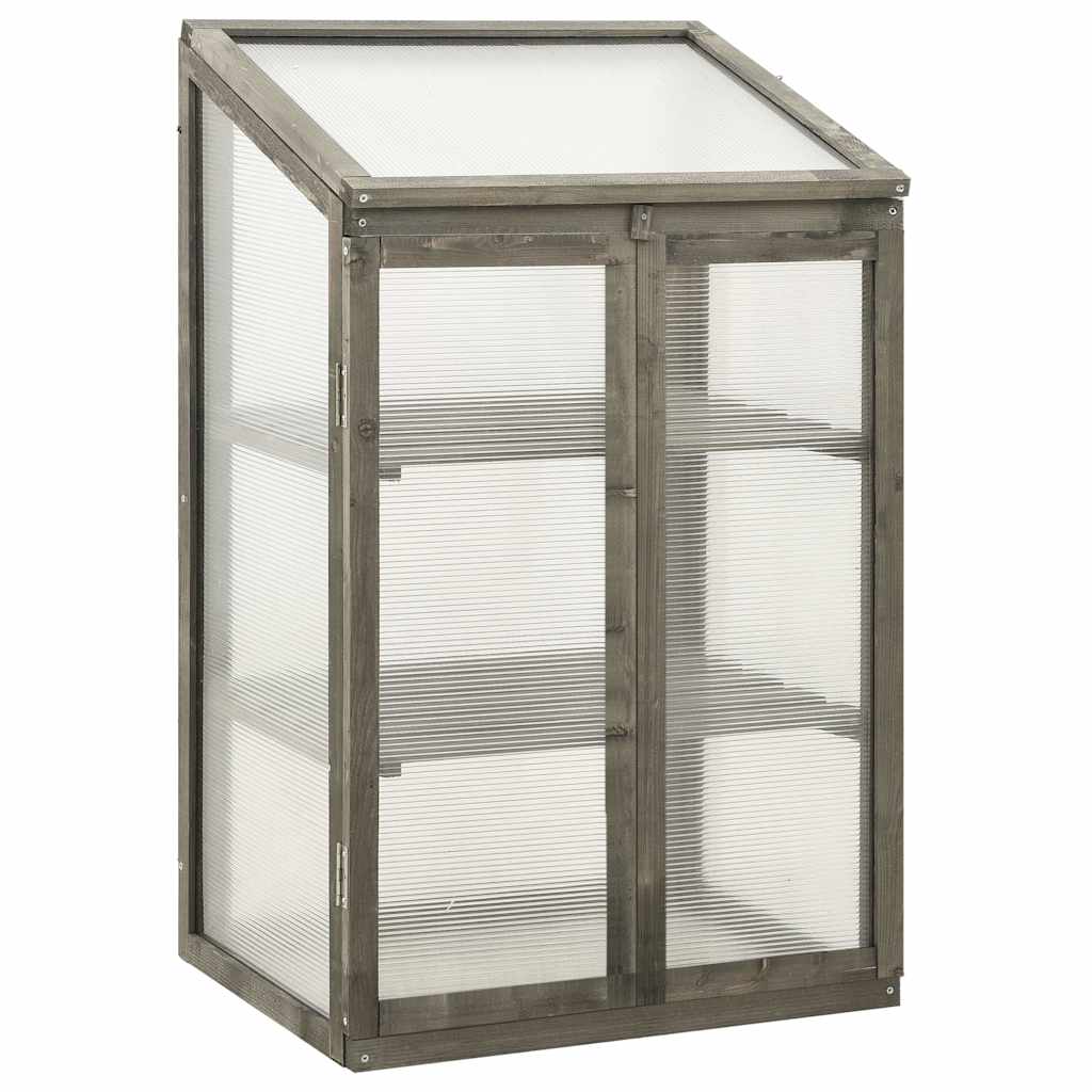 Greenhouse 60x45x100 cm Firwood Grey