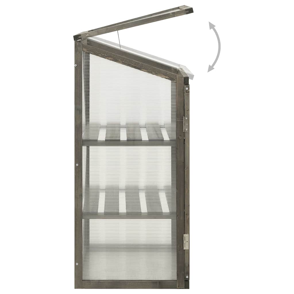Greenhouse 60x45x100 cm Firwood Grey
