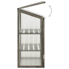 Greenhouse 60x45x100 cm Firwood Grey