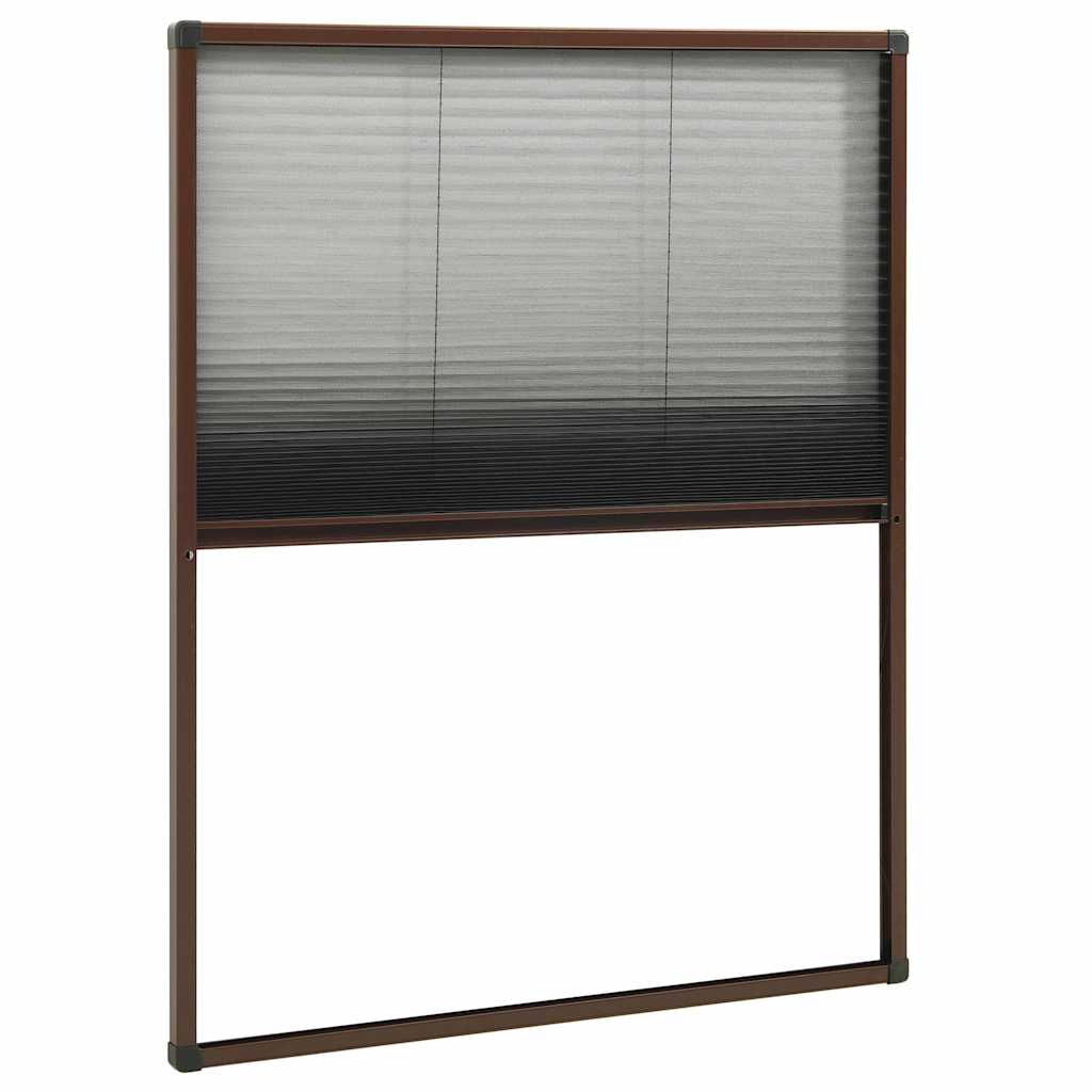 vidaXL Plisse Insect Screen for Windows Aluminium Brown 80x100 cm 4