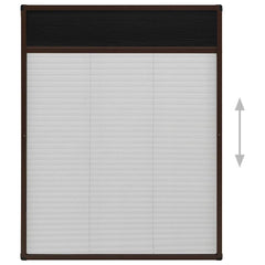 vidaXL Plisse Insect Screen for Windows Aluminium Brown 80x100 cm 5