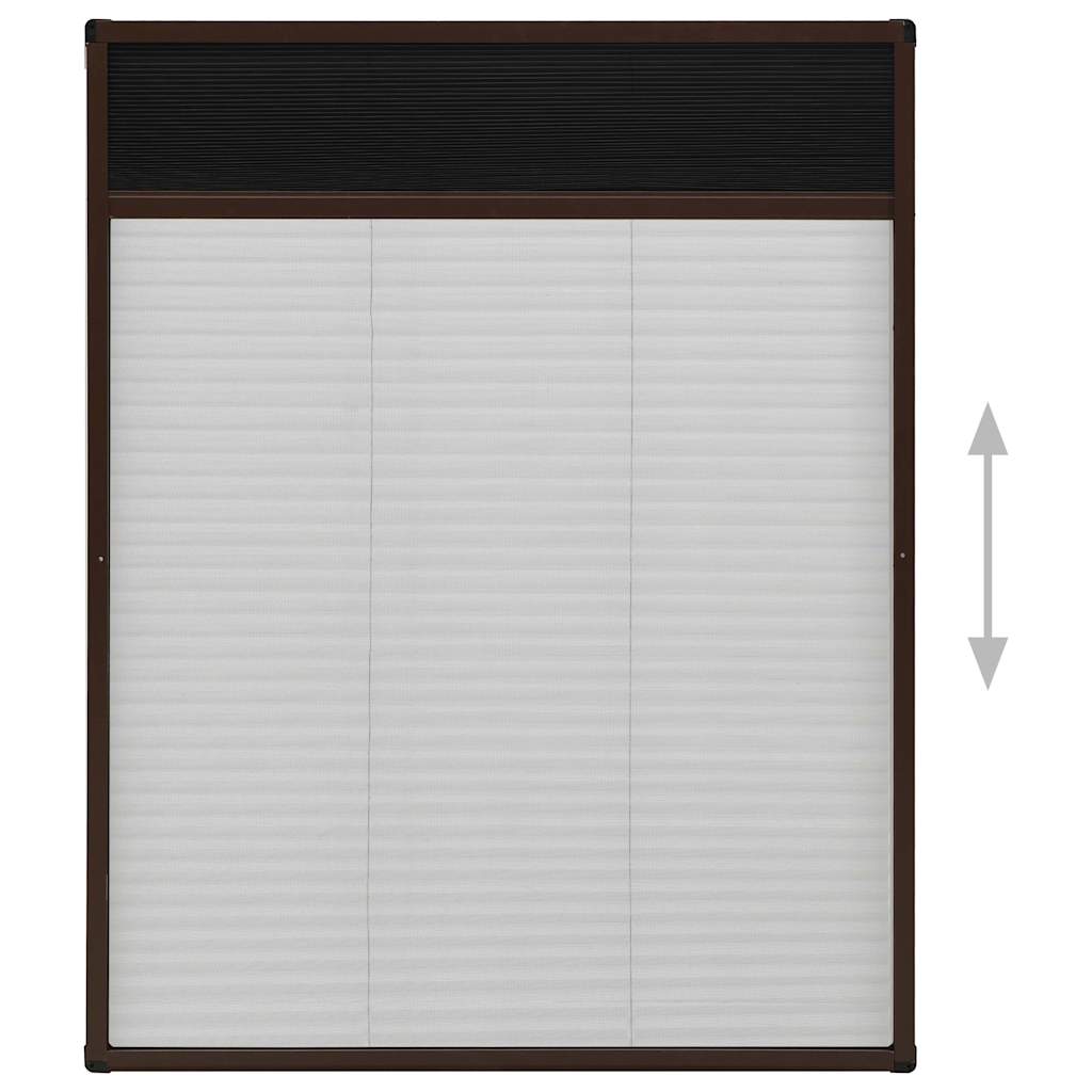 vidaXL Plisse Insect Screen for Windows Aluminium Brown 80x100 cm 5