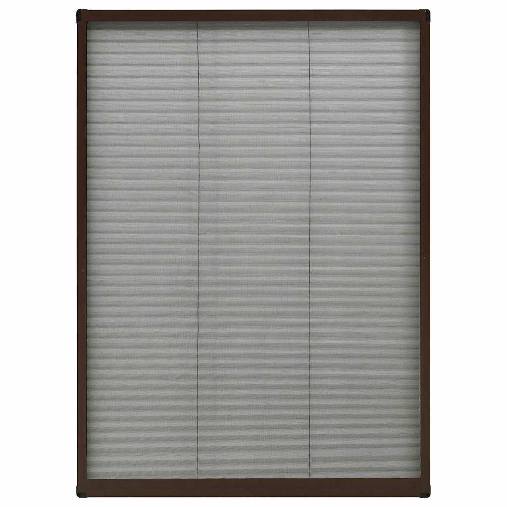 vidaXL Plisse Insect Screen for Windows Aluminium Brown 80x120 cm 2