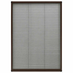 vidaXL Plisse Insect Screen for Windows Aluminium Brown 80x120 cm 2
