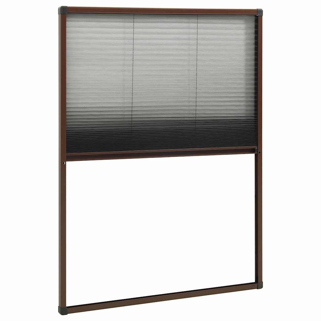 vidaXL Plisse Insect Screen for Windows Aluminium Brown 80x120 cm 4