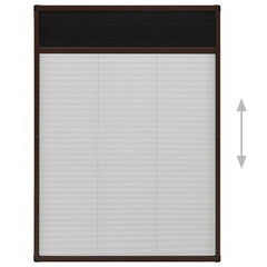 vidaXL Plisse Insect Screen for Windows Aluminium Brown 80x120 cm 5