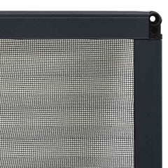 Plisse Insect Screen for Windows Aluminium Anthracite 80 cm 120 cm