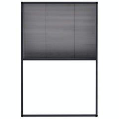 Plisse Insect Screen for Windows Aluminium Anthracite 80 cm 120 cm