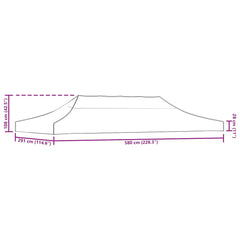 vidaXL Party Tent Roof 6x3 m Yellow 270 g/m² 6