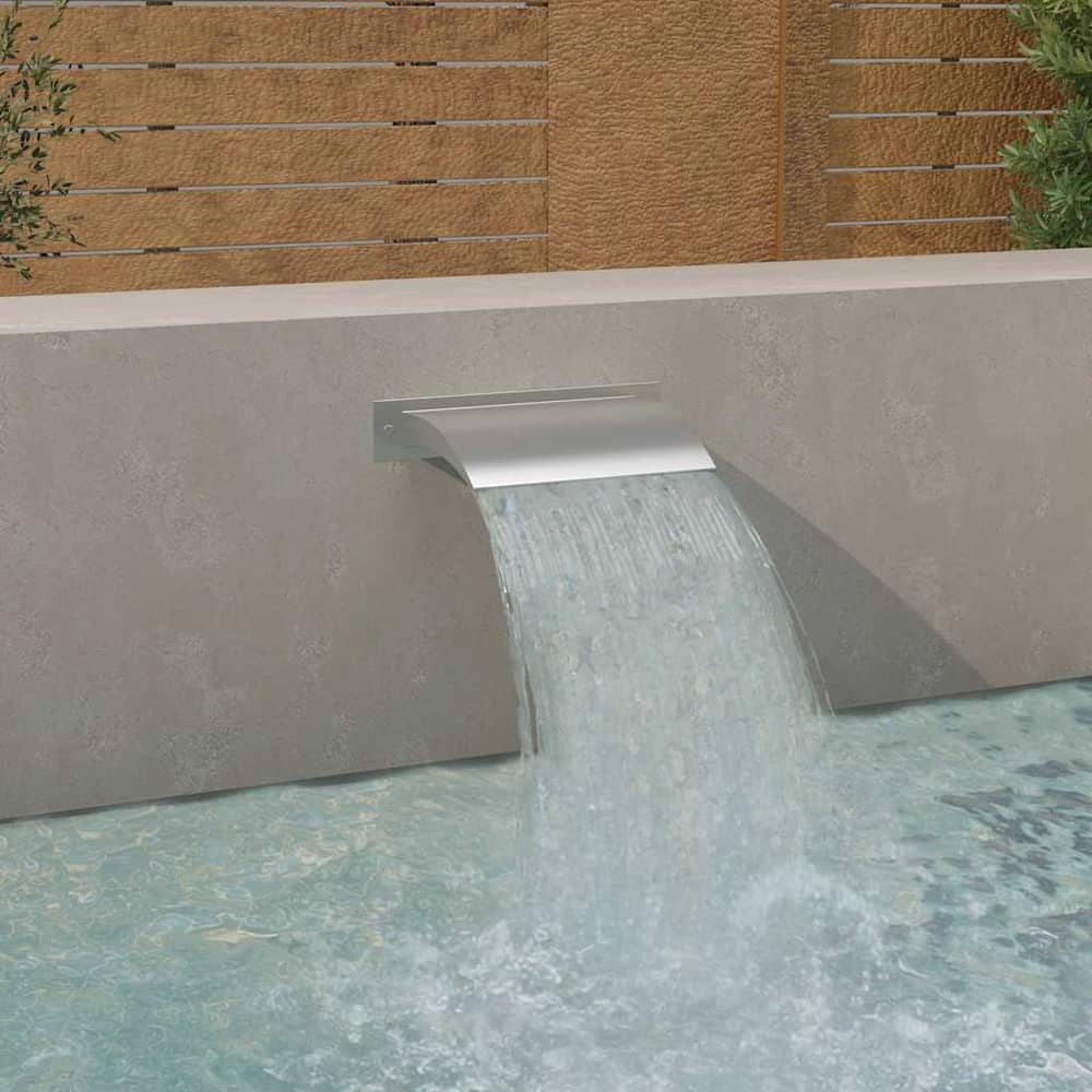 Pool Fountain Silver 45x26x13 cm Stainless Steel without LED