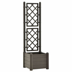 vidaXL Garden Planter | Anthracite | Polypropylene | Medium | Decorative Inlays 2