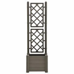 vidaXL Garden Planter | Anthracite | Polypropylene | Medium | Decorative Inlays 4
