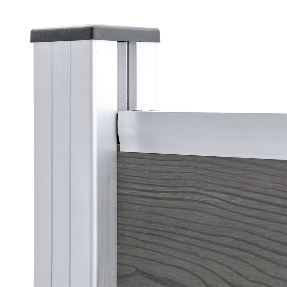 Fence Panel WPC 95x186 cm Grey