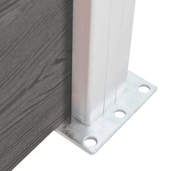 Fence Panel WPC 180x146 cm Grey 1 section with 1 post
