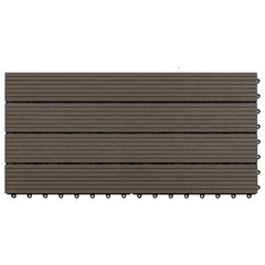 vidaXL Decking Tile 6 pcs Dark Brown 60 x 30 cm WPC 5