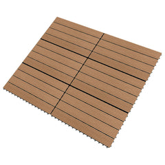 vidaXL Decking Tile 6 pcs Brown 60 x 30 cm WPC 2