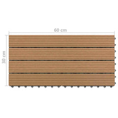 vidaXL Decking Tile 6 pcs Brown 60 x 30 cm WPC 6