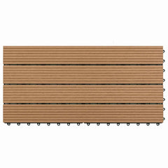 vidaXL Decking Tile 6 pcs Brown 60 x 30 cm WPC 5