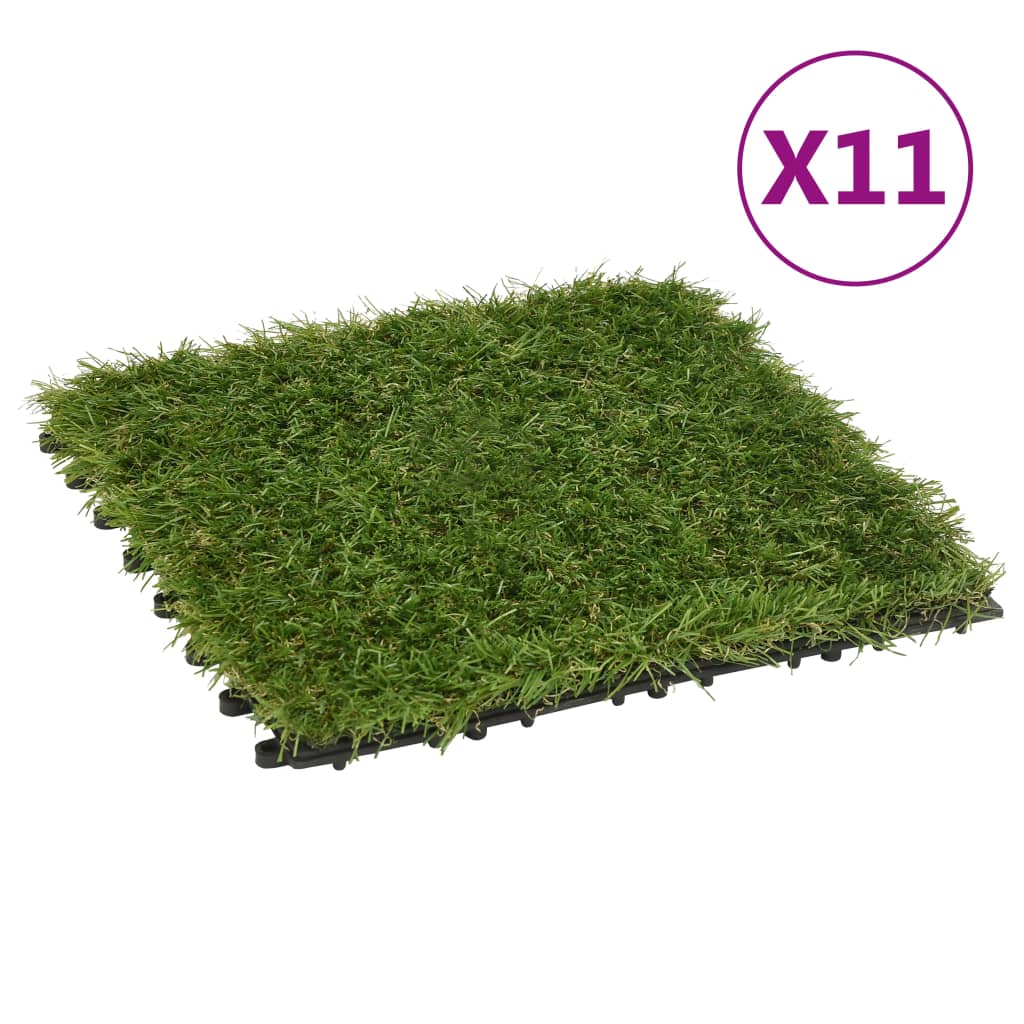 vidaXL Artificial Grass | Set of 11 | Green | Polyethylene | 30x30 cm 1