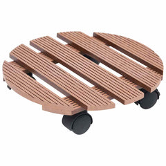 Plant Trolleys Ø30x7,5 WPC Brown Round