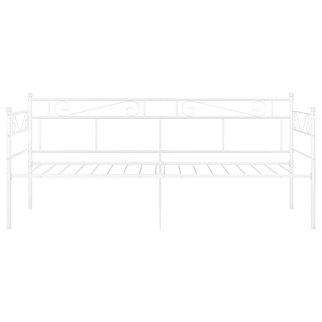 Sofa Bed Frame without Mattress Metal 90x200 cm White