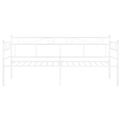 Sofa Bed Frame without Mattress Metal 90x200 cm White