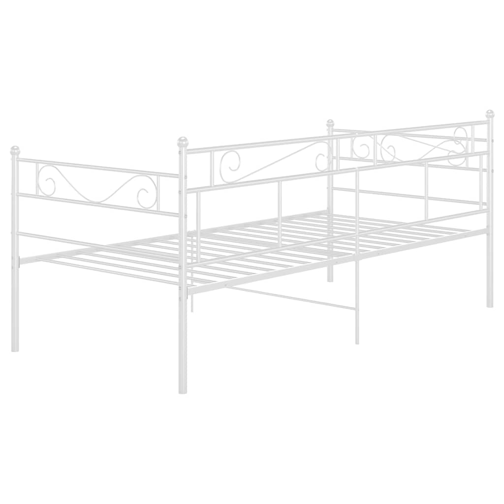 Sofa Bed Frame without Mattress Metal 90x200 cm White