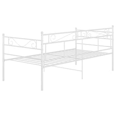 Sofa Bed Frame without Mattress Metal 90x200 cm White
