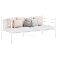 Sofa Bed Frame without Mattress Metal 90x200 cm White