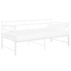 Pull-out Sofa Bed Frame without Mattress Metal 90x200 cm White
