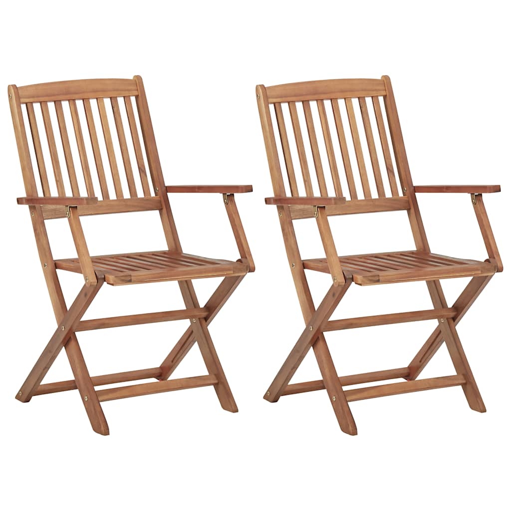 Folding Chairs Solid Acacia Wood with armrest 2