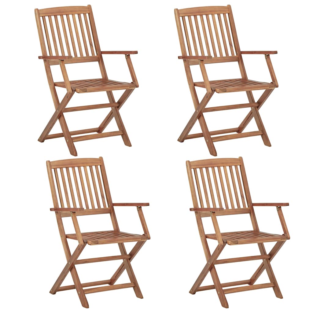 Folding Chairs Solid Acacia Wood with armrest 4